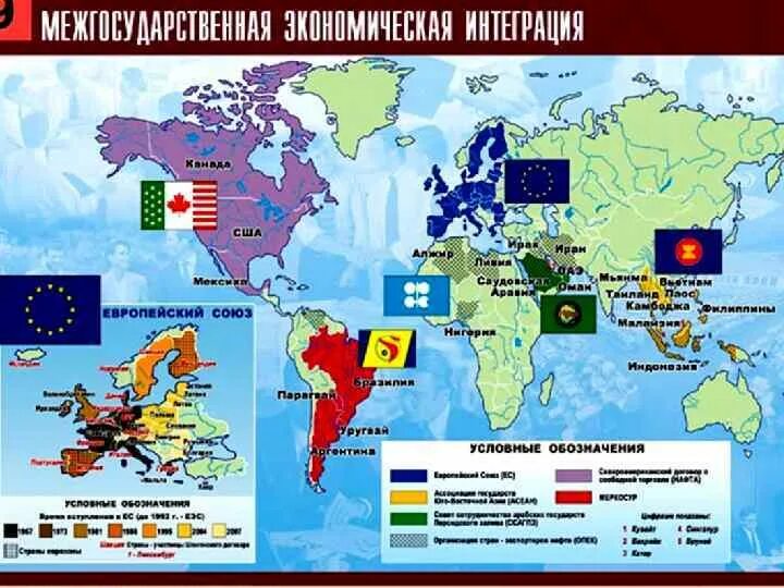 Время объединяющее страны. Международная экономическая интеграция карта. Интеграционные Союзы на карте. Международные организации на карте. Экономические Союзы на карте МРА.