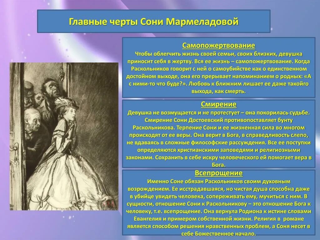 Рассказ сони кратко. Характеристика сони Мармеладовой в романе преступление. Значение образа сони Мармеладовой в романе преступление и наказание. Краткая характеристика сони преступление и наказание. Главные черты сони Мармеладовой в романе преступление.