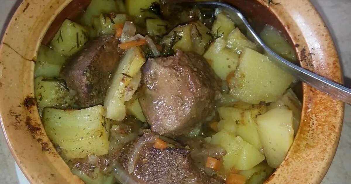 Как сделать картошку с печенью