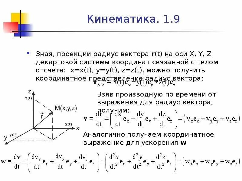 Материальная точка начинает двигаться по плоскости