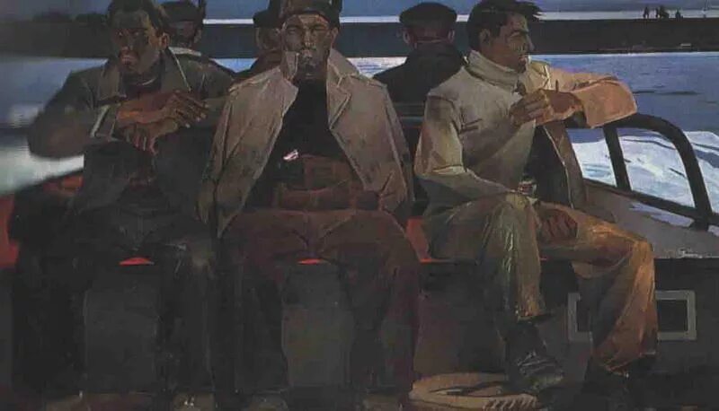 ремонтники. строители братская виктор попков. салахов, таир теймур оглы ("ремонтники",. андронов николай иванович плотогоны. 1960.