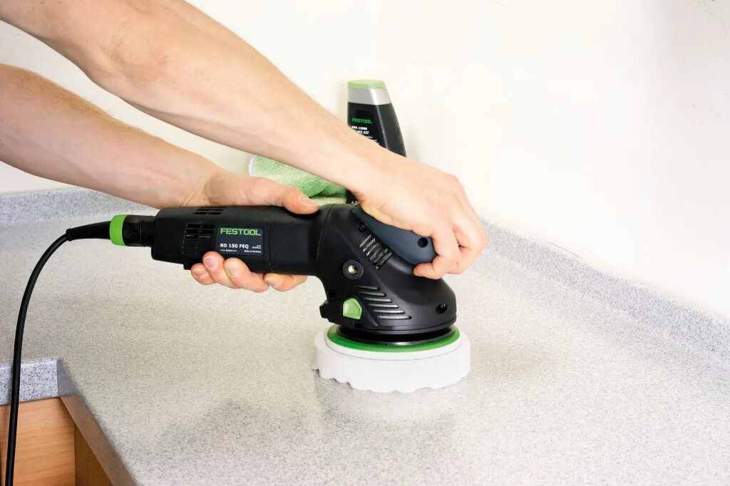 Festool ro 150 FEQ, 720 Вт. Полировальная машинка Festool. Полировка искусственного камня Фестул. Festool ro 150 FEQ (575066).