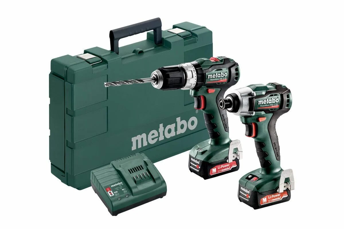 Метабо пауэр. Аккумуляторная дрель-шуруповерт Metabo POWERMAXX BS 12. Metabo Combo Set 3.1. Аккумуляторный шуруповерт Metabo POWERMAXX BS 12 2х2.0 Ач. Шуруповерт Metabo POWERMAXX SB 12.