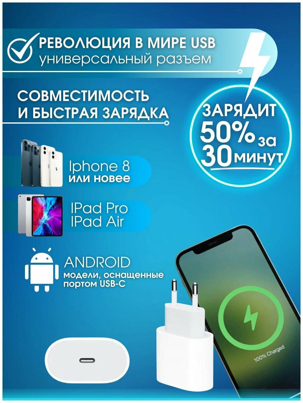 Блок быстрой зарядки type c. Блок быстрой зарядки type c