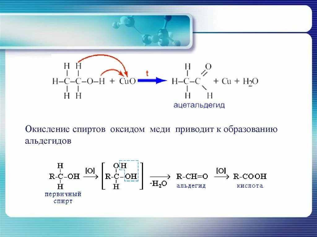 Окисление метанола медью