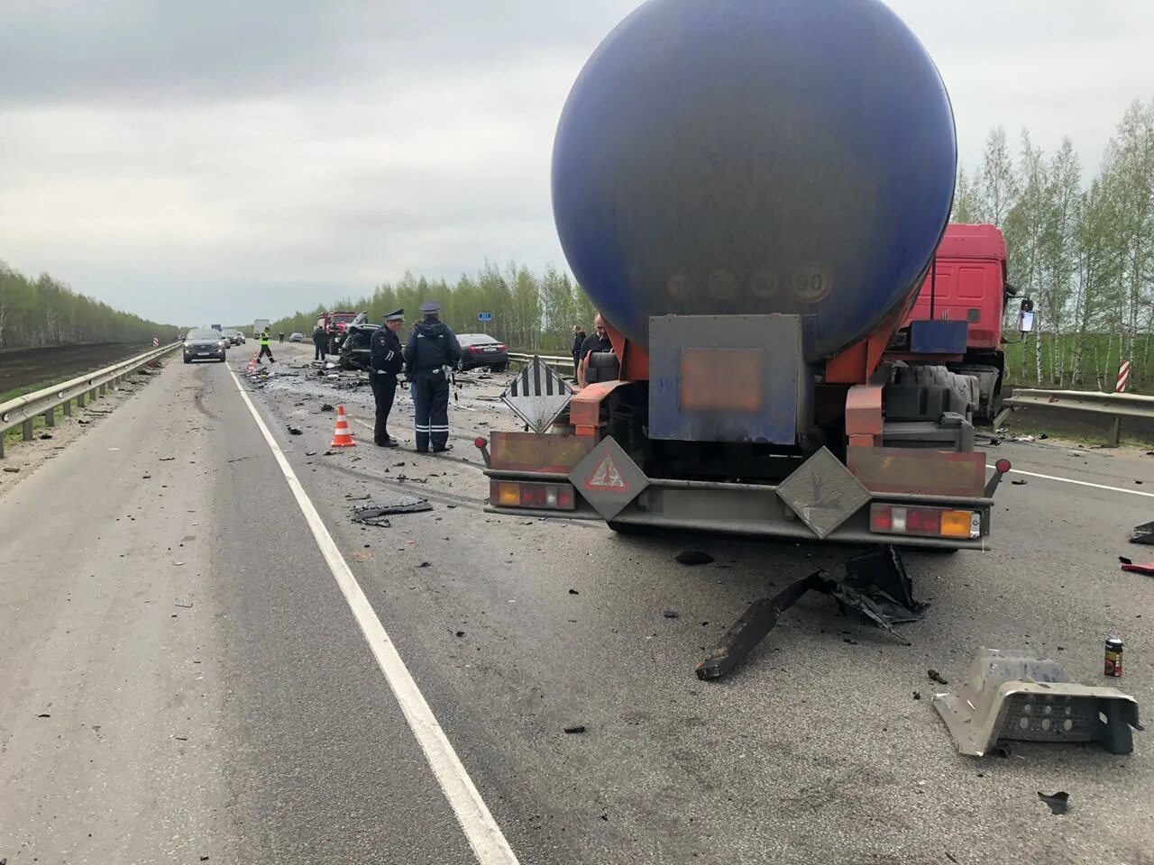 Сегодня 06 00. ДТП на трассе м6 в Рязанской области.