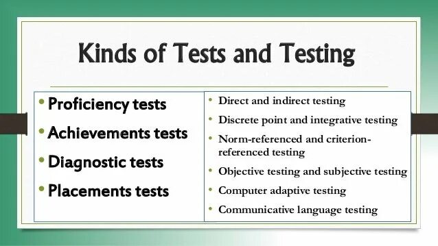 Languages tests. Types of tests and assessment. kind of assessment. communicative language testing. types of assessment diagnostic.