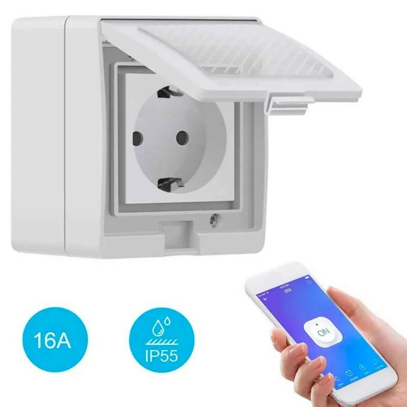 Встроенная wifi розетка. Умная уличная розетка. wifi розетка. водонепроницаемая wifi розетка.