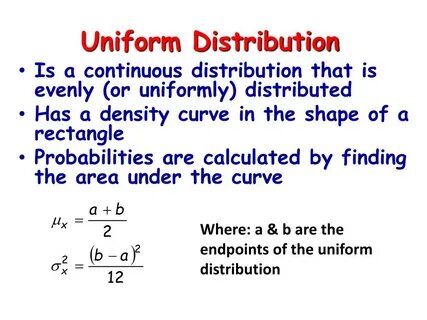 Uniform real distribution