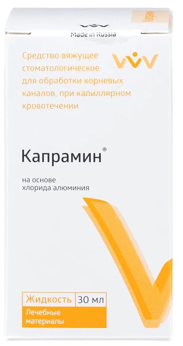 ВЛАДМИВА, Капрамин - гемостатическая жидкость (30 мл). Кровоостанавливающее средство для маникюра Капрамин. Капрамин раствор гемостатический флакон 30 мл. Гемостатическое средство ВЛАДМИВА Капрамин, 30 мл.