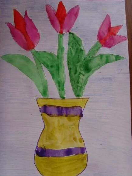 Ваза с цветами подготовительная группа. Рисование тюльпанов в детском саду. Цветы в вазе рисование в подготовительной группе. Рисование тюльпаны в старшей группе