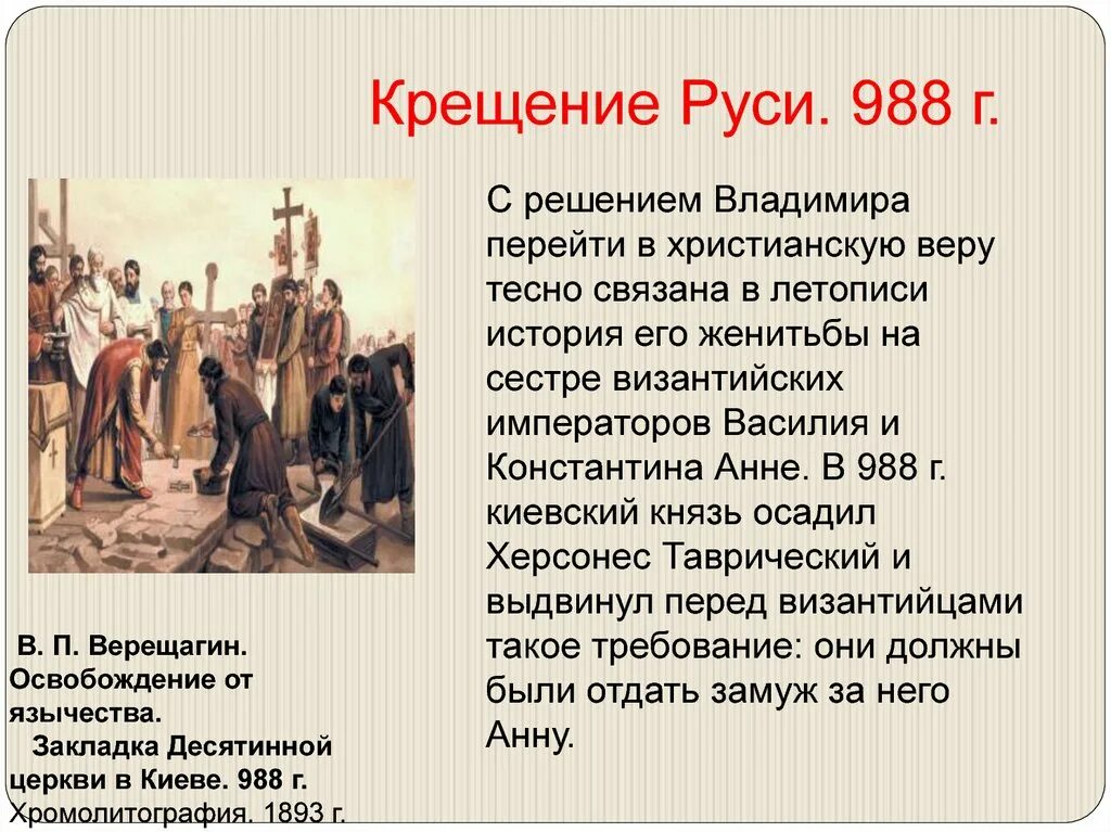 При каком князе свершилось крещение руси. Крещение руси 988. кто крестил русь. вопросы про крещение руси. кто крестил русь в 988.