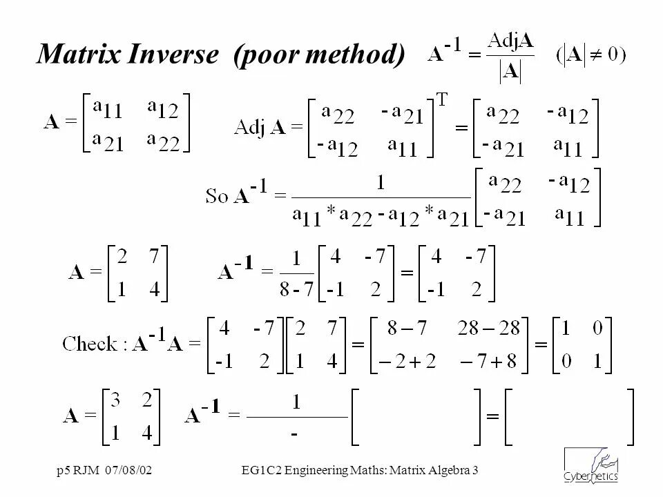 Matrix method. Inverse matrix. inverse matrix 2*2. matrix maths. adj матрицы.