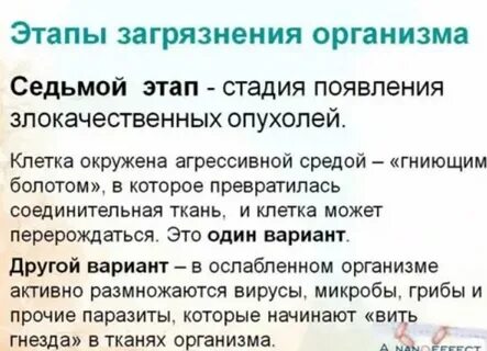 Загрязнение организма