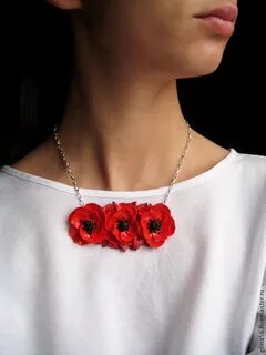 Украшение цветок на шею