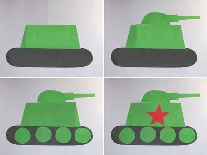 Как сделать танк из цветной