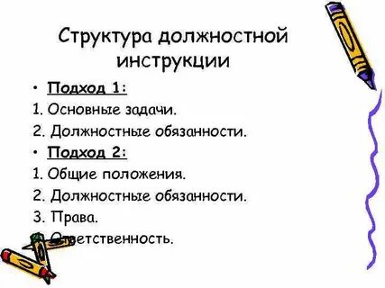 Структура должностных обязанностей