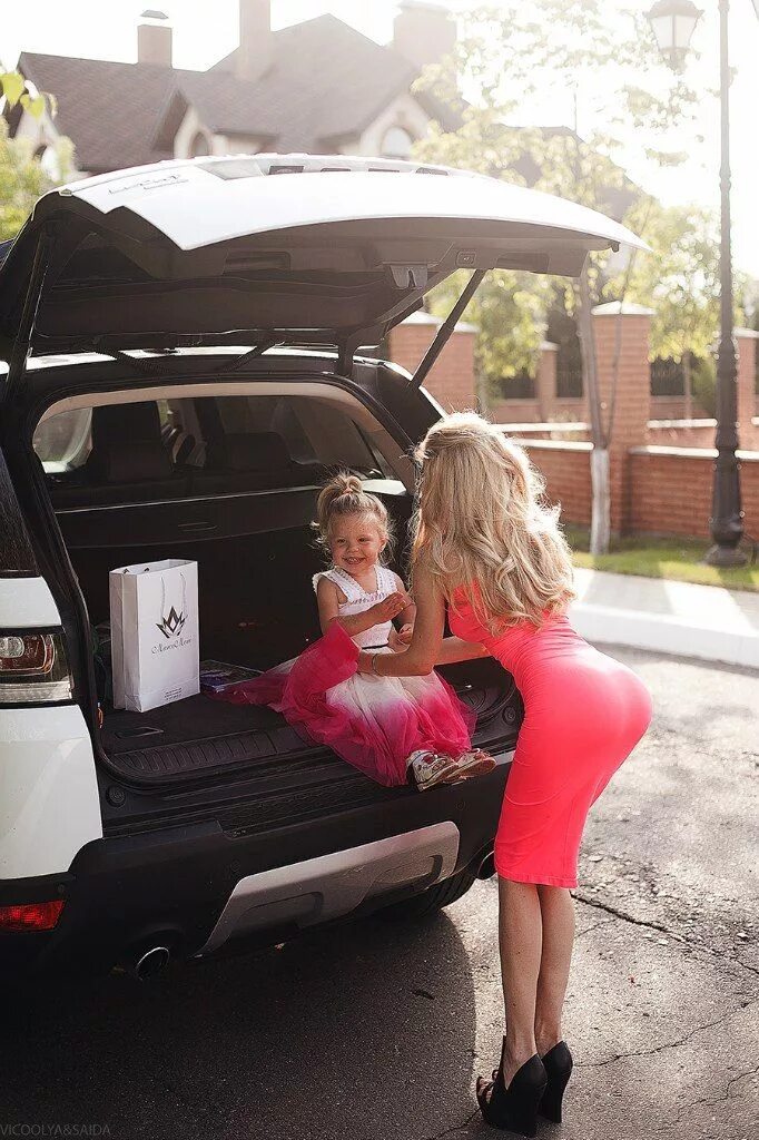 Luxury girl mom