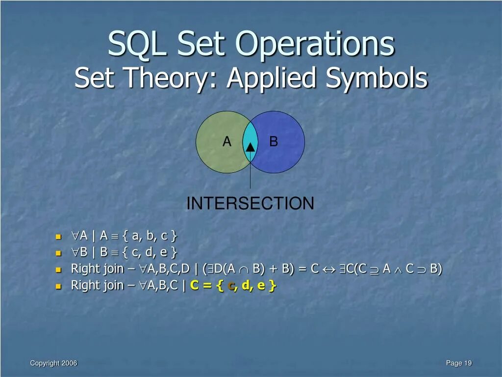 Set database. Операции sql. set sql. set операторы sql. sql joins и set operators.