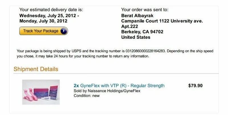 Your package number. Your package number