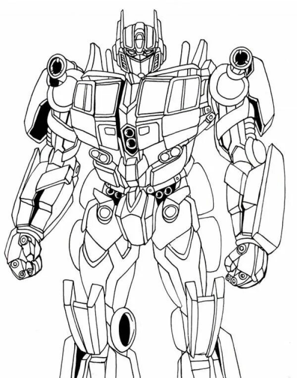 Оптимус прайм раскраска для детей распечатать Cool Transformers Coloring Pages PDF For Kids Printable  Tra