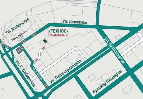 Техническая 1 на карте