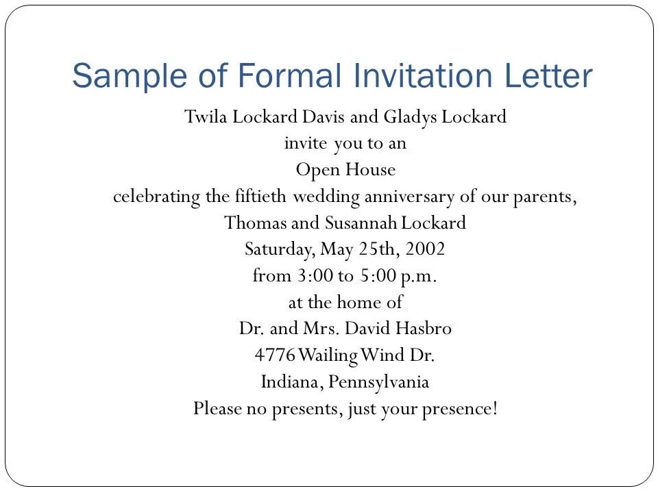 The letter of invitation. Formal invitation letter. invitation example. invitation sample. invitation letter sample.