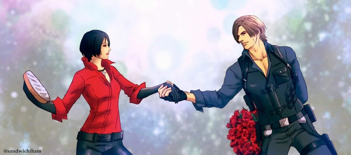 Ada wong x leon. Leon x ada. ada wong and leon.