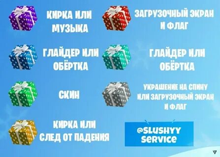 Подарки на новый год в фортнайте