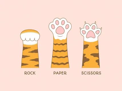 Paw Sign Of Rock Paper Scissors Game.