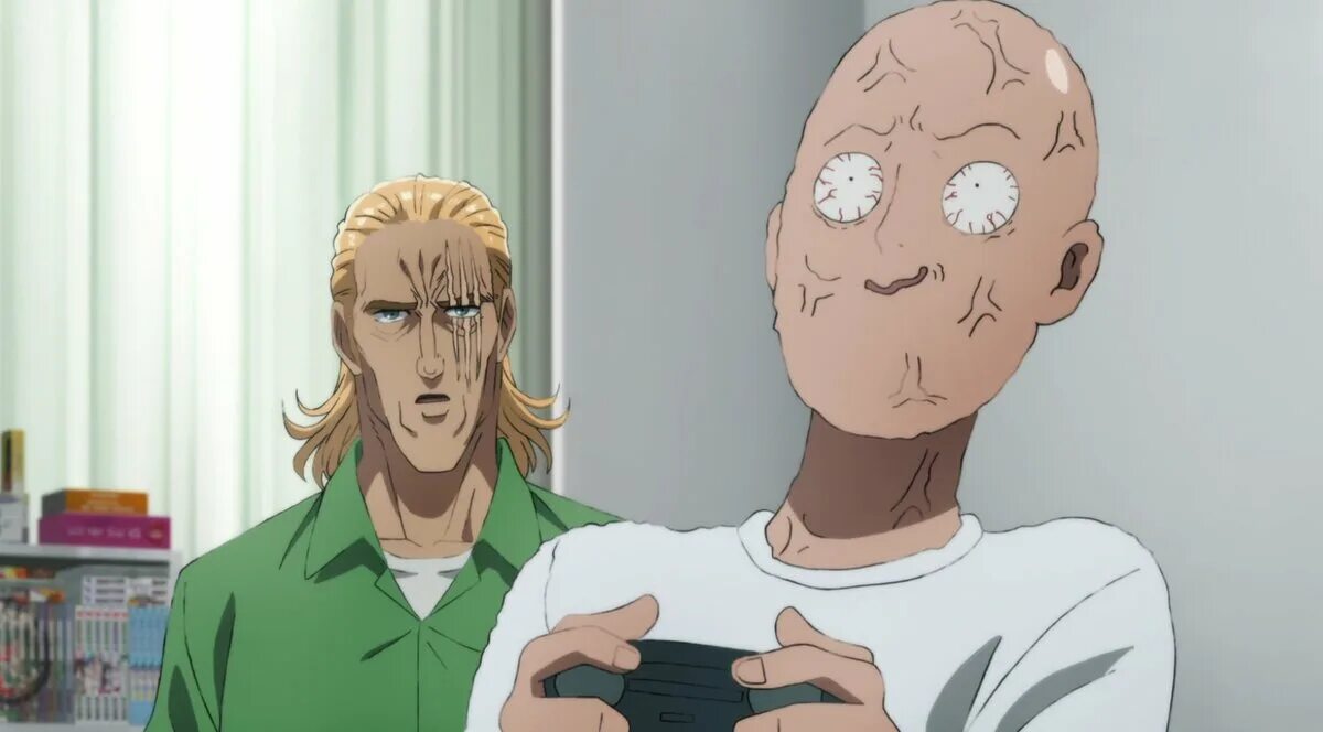 Сайтама генос и кинг. Ванпанчмен 2 сезон монстры. Когда выйдет ванпанчмен 2. Ванпанчмен 1 серия. Сайтама и кинг.