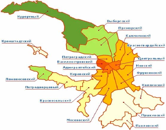 Сайты районов спб. Карта СПБ по районам города. Районы Санкт-Петербурга на карте. Районы Санкт-Петербурга на карте с границами. Схема районов СПБ на карте.