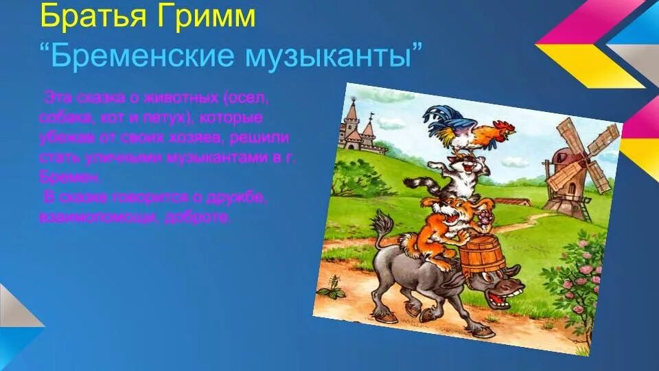 Братья гримм бременские музыканты 2 класс. Герои бременских музыкантов братья Гримм. 2. Братья Гримм "Бременские музыканты».. План Бременские музыканты братья Гримм. Бременские музыканты сказка братьев Гримм.