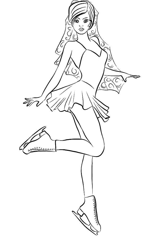 Фигуристка рисунок. Коньки раскраска для детей. Раскраска фигуристка. Раскраска девочка на коньках. Коньки раскраска для детей.