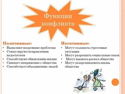 Роль конфликтов в жизни общества