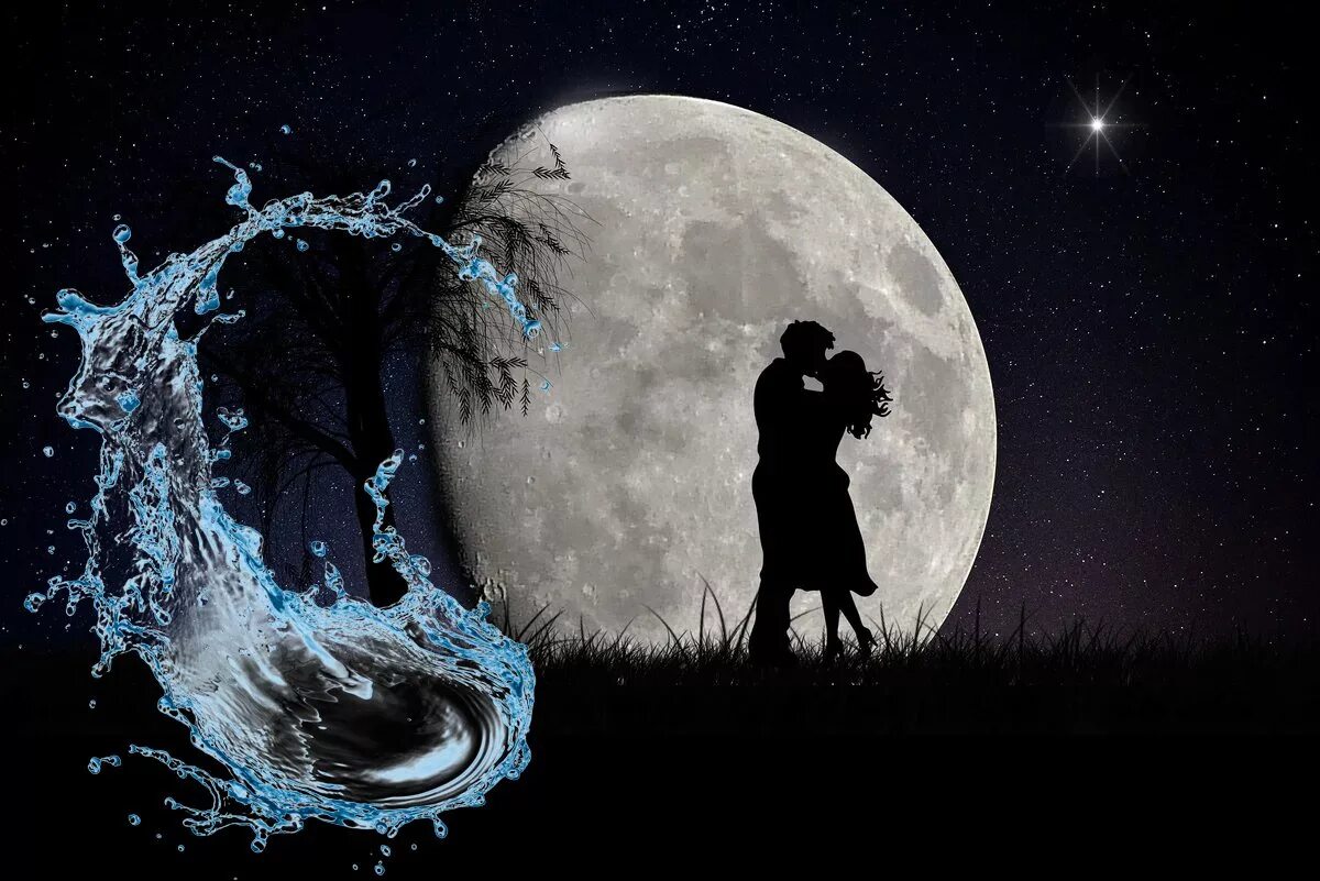 Луна любовь. Растущая Луна. Полнолуние 2022. Девушка на фоне растущей Луны.