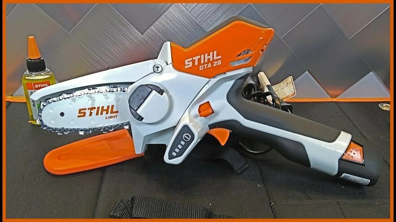 Пила stihl 26. Аккумуляторная пила Stihl GTA 26. Штиль ГТА 26. Stihl Mini Chainsaw. Электрическая пила Stihl GTA 26 оранжевый/белый.