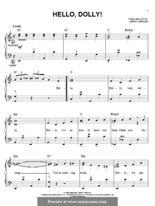 Хелло долли слушать. Hello dolly louis armstrong. hello dolly louis armstrong ноты. хелло долли ноты. hello dolly ноты для трубы.