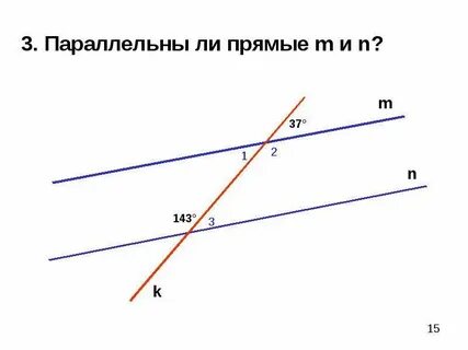 Параллельные ли прямые m n