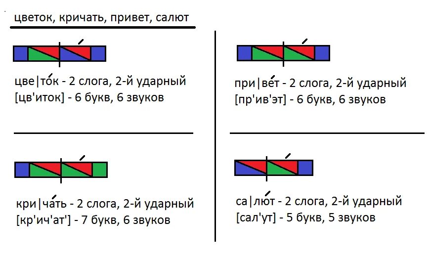 Растениях схема слова