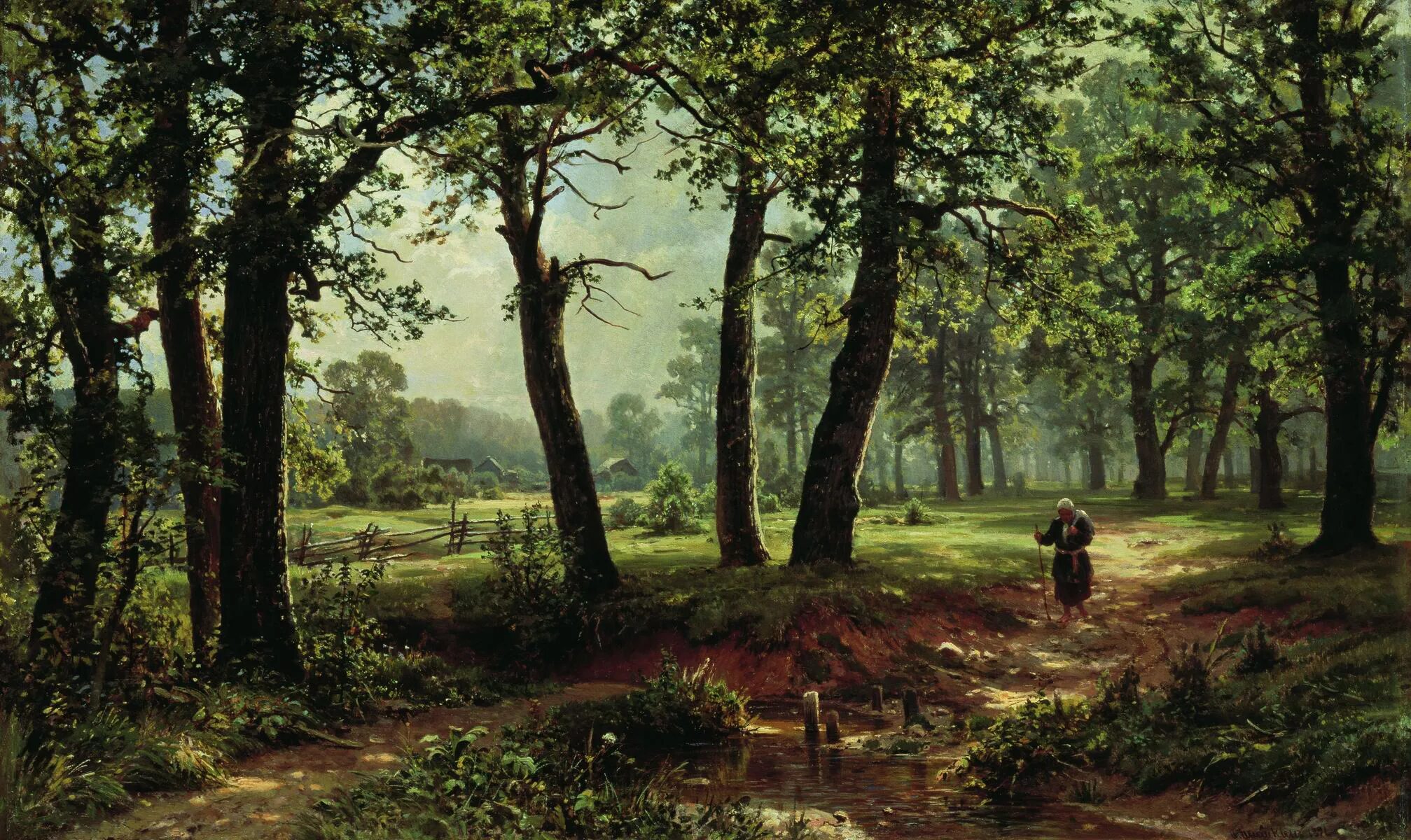 Пейзаж в художественном произведении. Шишкин летний день 1891. Лес вечером 1869 Шишкин.