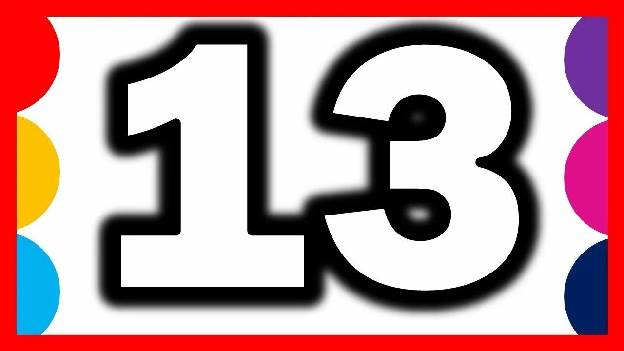 11 но меньше 13. Цифра 13. Красивое число 13. Красивая цифра 13. Число 13 рисунок.