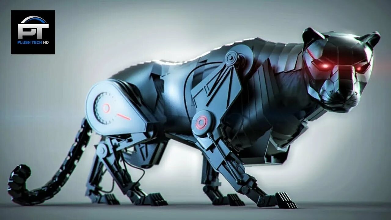 Робо арт. Роботы животные. робот кот. механический робот. животные киборги.