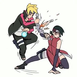 Boruto vs Sarada fanart 🔩 🥗 Naruto Amino.
