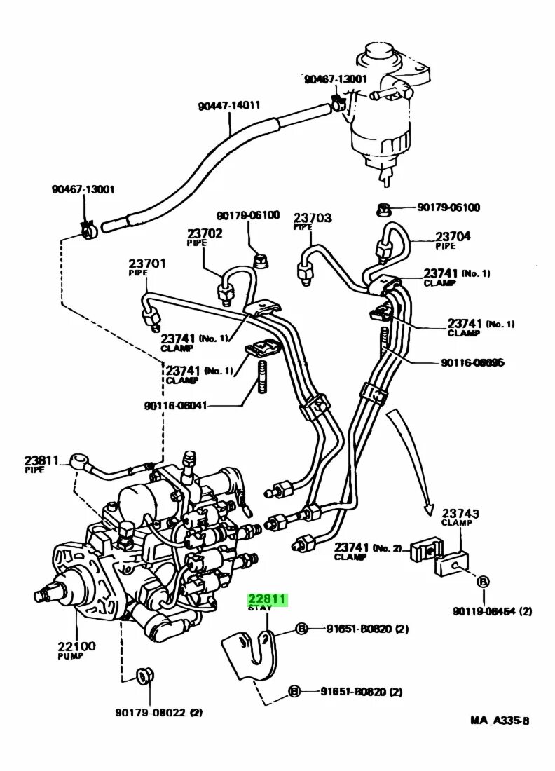 Купить Toyota 221006E190 (22100-6E190) Топливный Насос. Цены, быстрая доставка, 