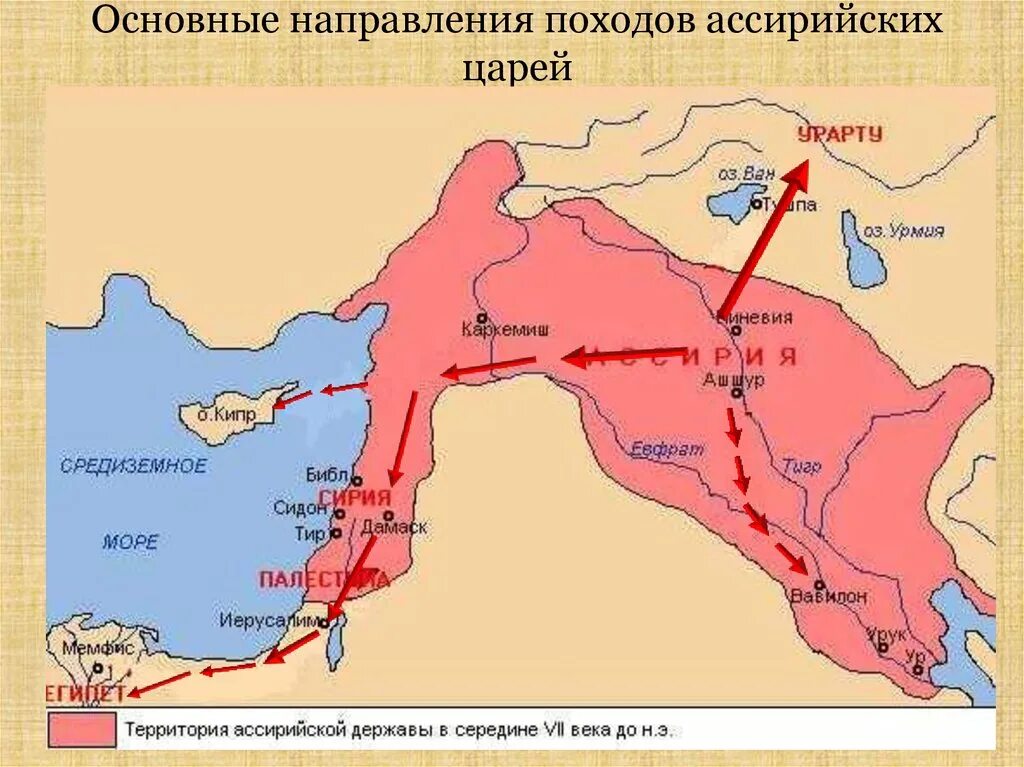 Основные направления походов Ассирийских царей. Ассирийское царство завоевательные походы. Ассирийская держава завоевательные походы. Ассирийское царство на карте древнего мира