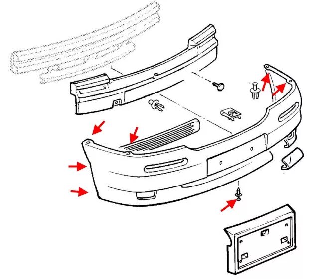 Бампер задний зафира б. Передний бампер Opel Opel Zafira b схема. Opel Vectra 2000 клипсы заднего бампера. Opel Omega b крепеж бампера.