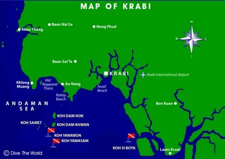 Краби на карте