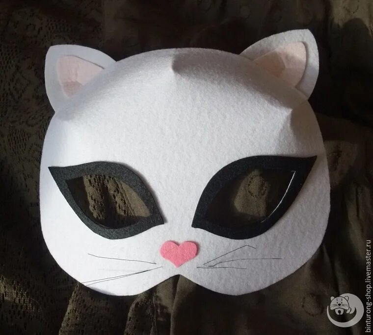 Маска кошки. Карнавальная маска кота. Объемная маска кошки. Маска кошки из фетра. Как сделать маску кошки своими руками