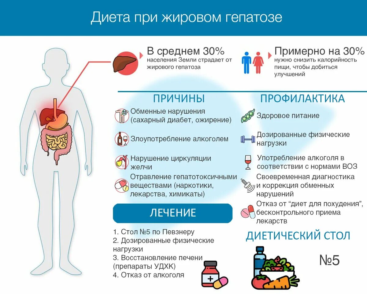 Питание при гепатозе печени